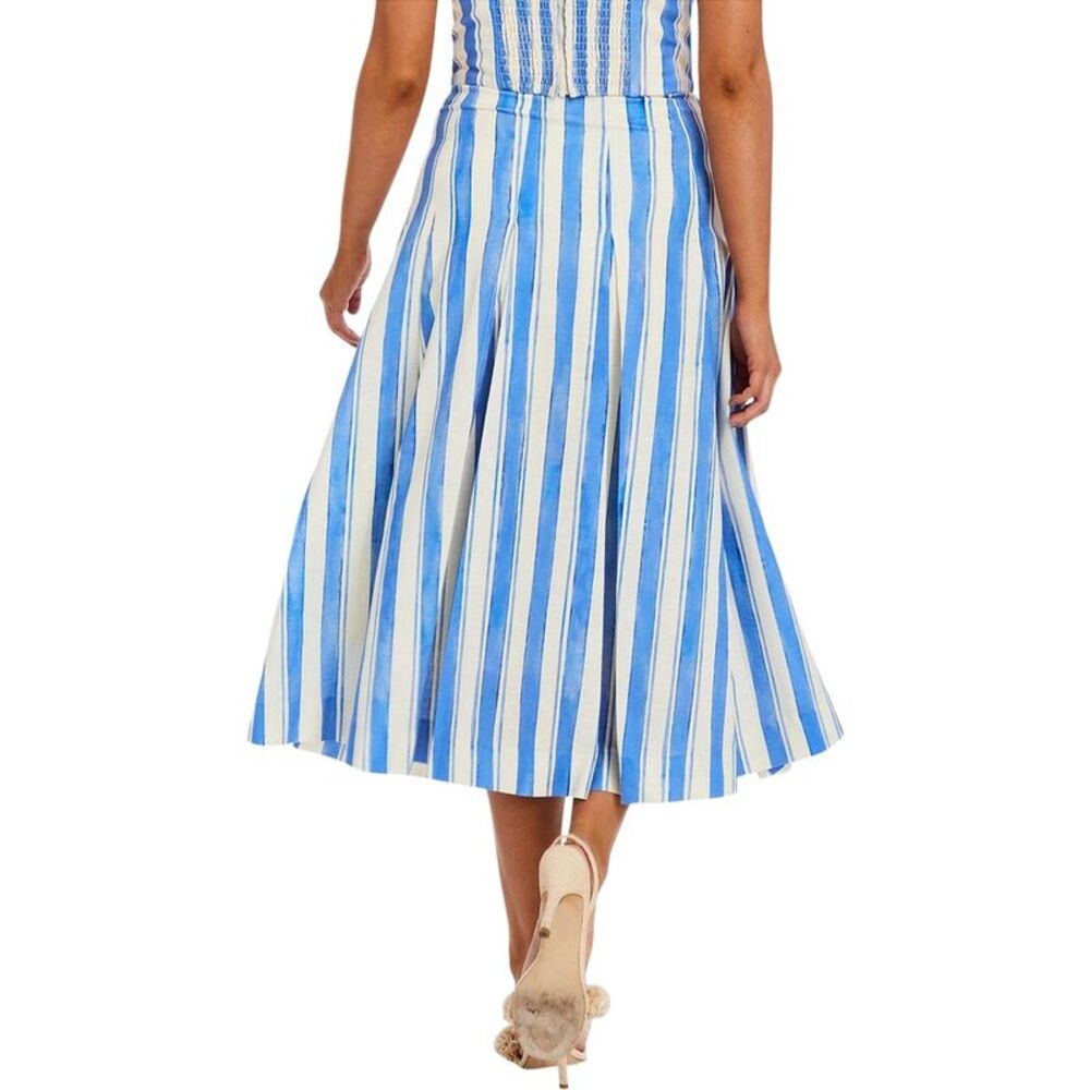 Mestiza New York Womens Seville Pleated Midi Skirt, White - Picture 2 of 3